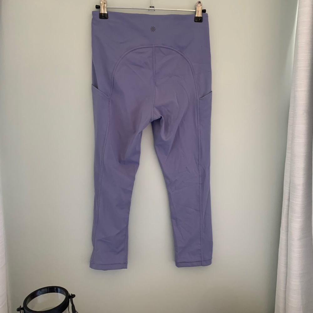 Athleta Cropped Purple Leggings